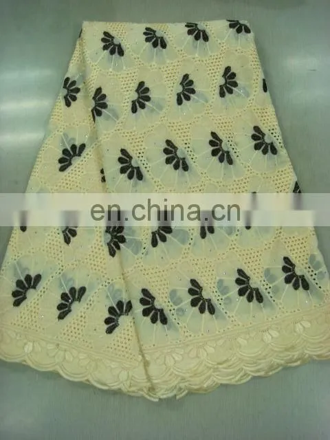 swiss embroidery cotton lace(A-39-1)