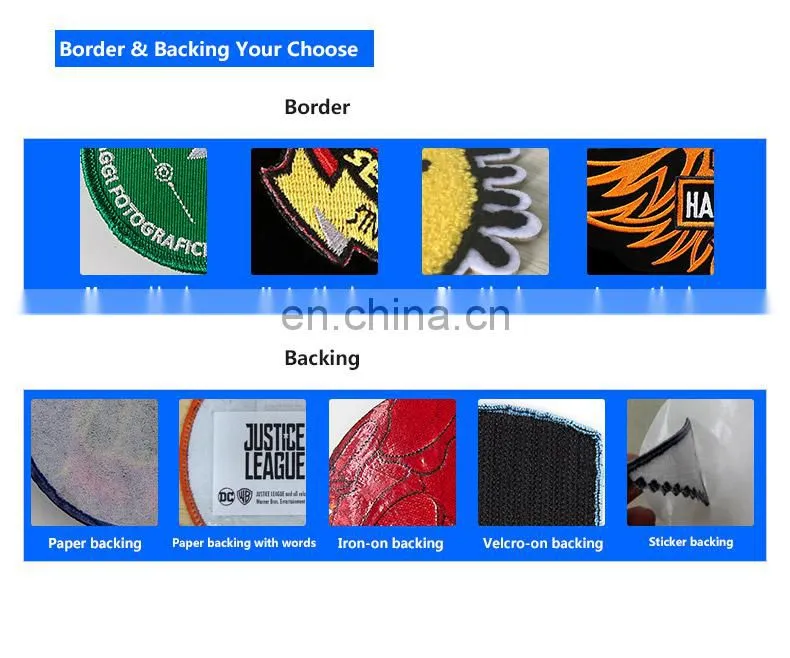 Custom Self-Adhesive On Or Iron On Embroidery Patch/Sticker Ptach