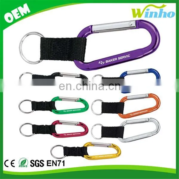 Winho Carabiner With Split Ring & Nylon Strap