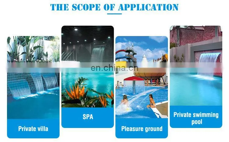 Spillway Pool Spa Wall Mount Waterfall Blade Cascade Sheer Swimming Pool Water Descent