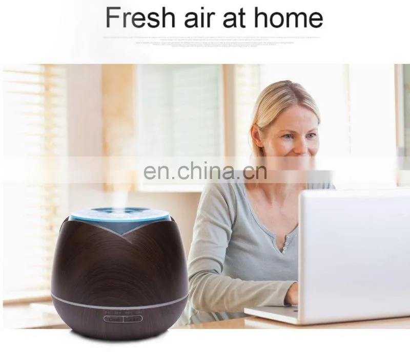 Electronic wood grain scent aroma essential oil diffuser cool mist ultrasonic humidifier