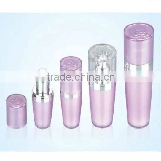 Flower Tapered shape Acrylic Lotion Pump Bottle