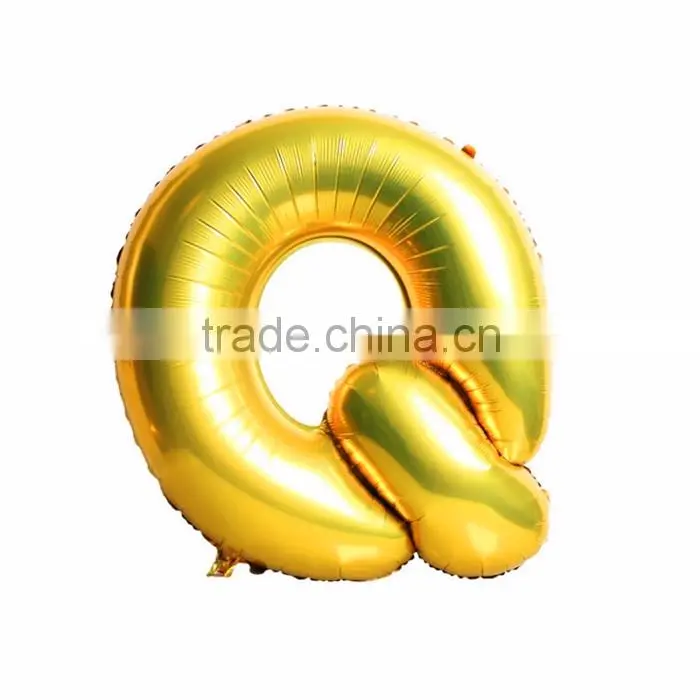 alphabet letter foil balloon gold color inflatable balloon