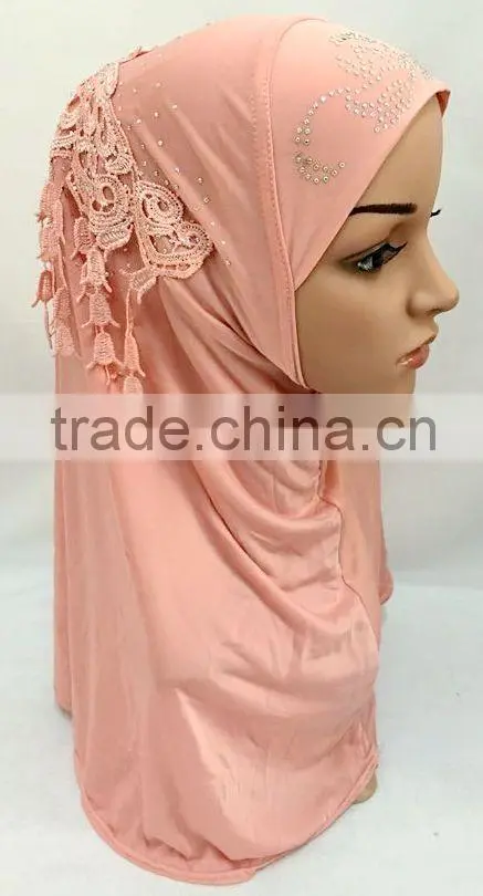 Fashion merly adult hijab Applique islamic turban 12colors