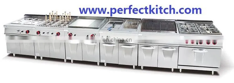 Restaurant Equipment Stainless Steel Industrial Gas Pasta Cooker with cabinet