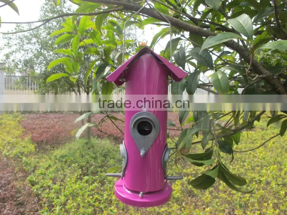 Garden metal house shape hanging bird feeders