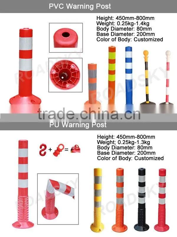 Traffic Safety Surface Mounted Elastic Warning Post