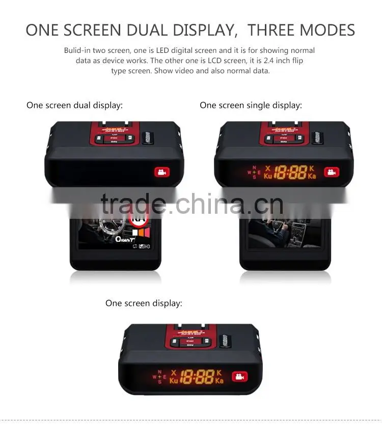 HD Full 1080P Car Radar Detector dash cam