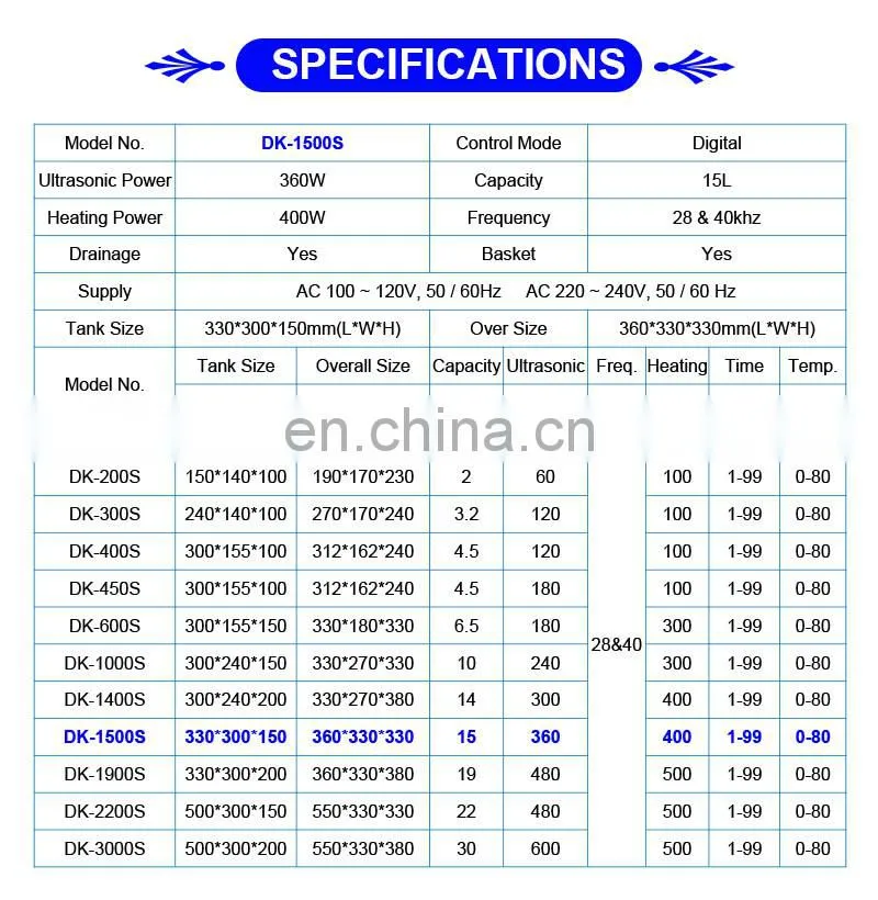 15L Degas smart Dual frequency digital Ultrasonic Cleaner for Jewelry