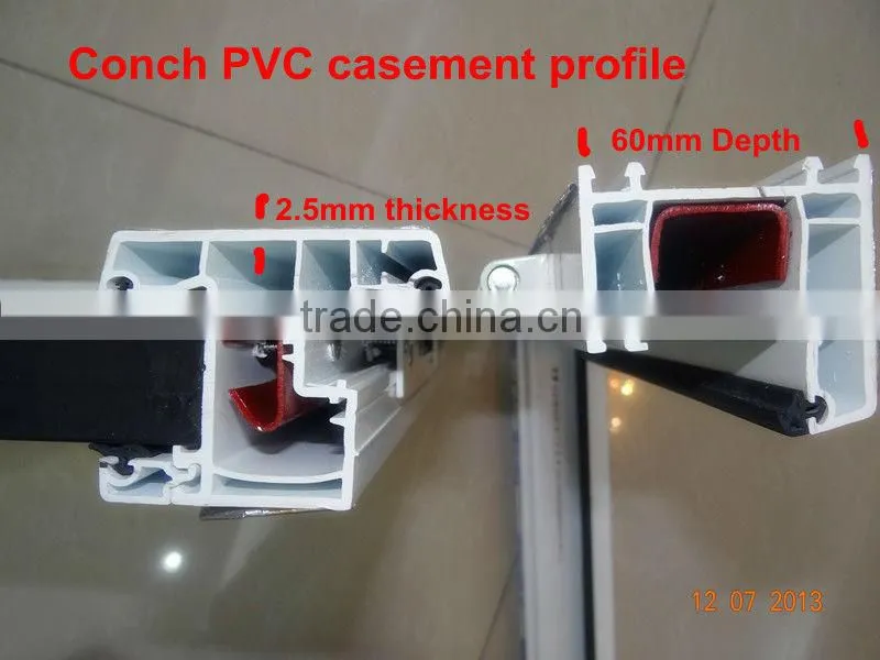 Made in china good quality PVC window glass and prices
