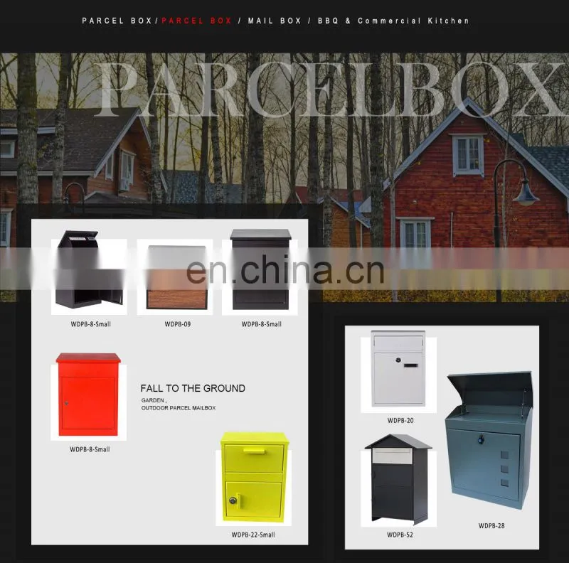 outdoor garden apartment building steel vintage parcel paper post box mailbox mailing box