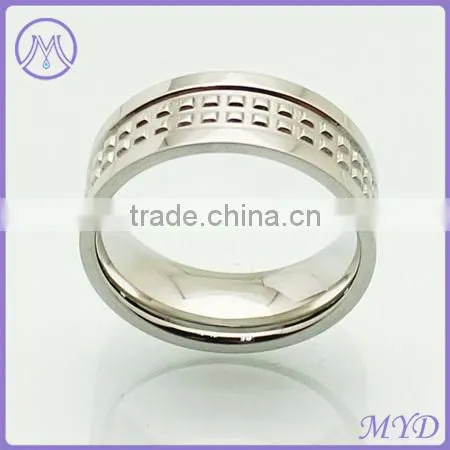Holiday Christmas Jewelry Gift Stud Spots Design Stainless Steel Ring Band