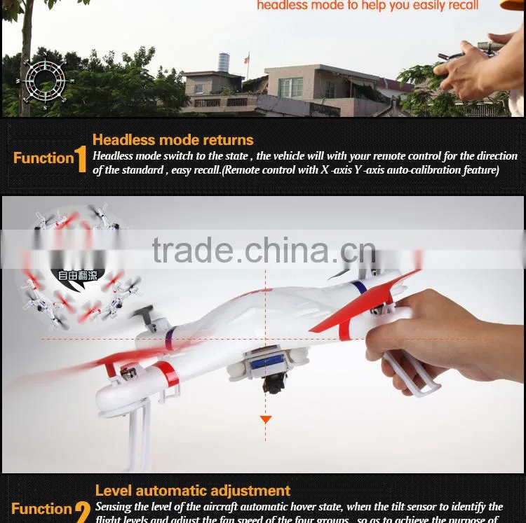 2014 Design WL V353 4-Axis 2.4G 4CH RC UFO with Gryo and Lights and Camera Galaxy RC Quadcopter