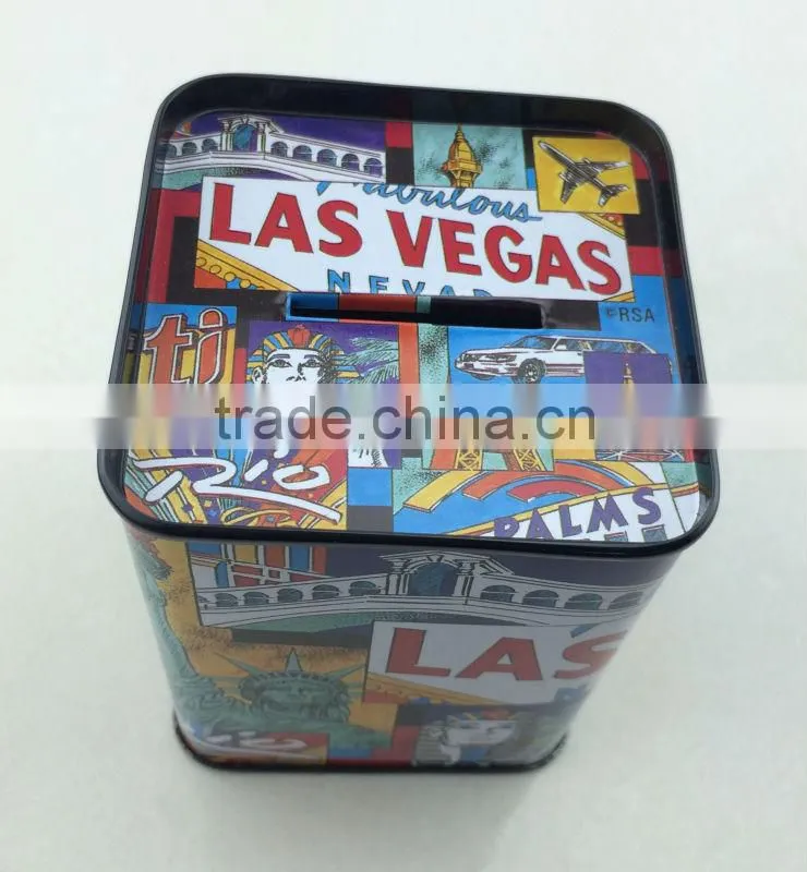 Dongguan elegant square money coin bank