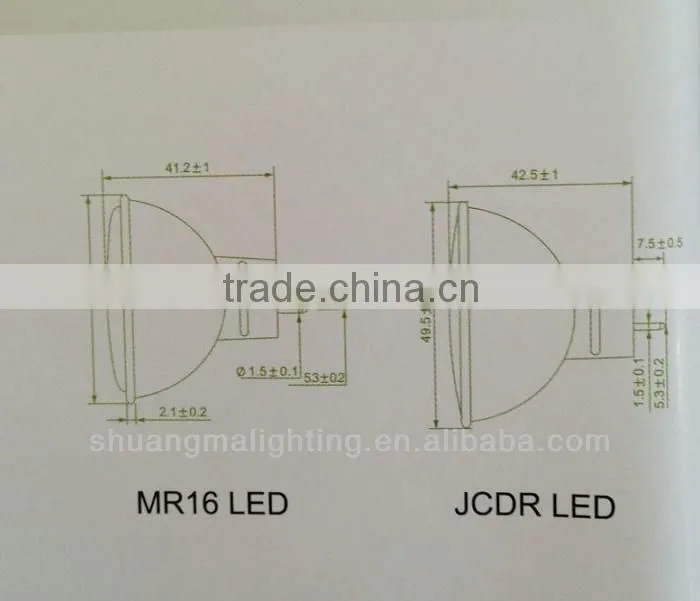 High Luminous Efficacy Hot Sale LED Spot Lamp-MR16/JCDR