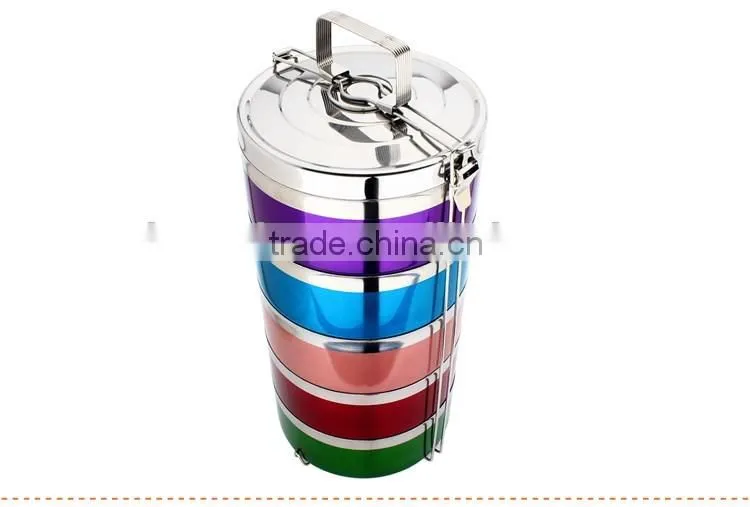 caitang stainless steel hot food thermal carrier box/ tiffin lunch box/ Portable hand pot
