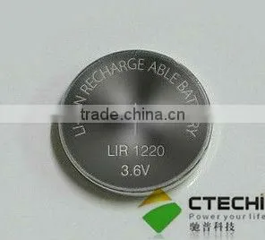 Li-ion 3.6V Rechargeable Battery LIR3048 with solder lir3048 with pins