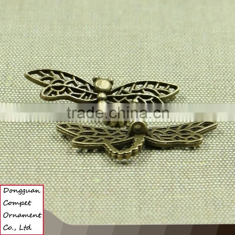 Wholesale zinc alloy jewelry hollow out insects dragonfly pendant