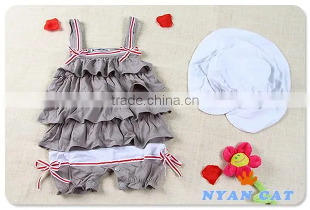 Hot Sale Summer Girl Cloth Cute Infant&Toddler Clothing Kids Girls' Clothes Baby Girl Strap Cupcake Jumpsuits Baby Girl Rompers