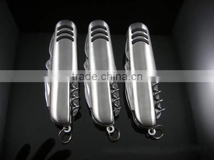 wholesale Hot Selling Stainless Steel multifunction bottle opener with knife