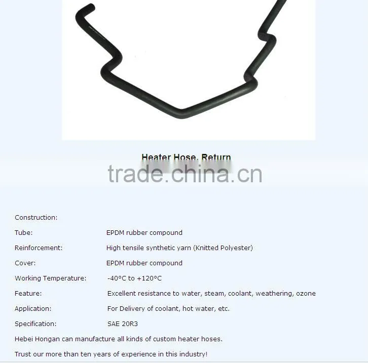 Automotive EPDM Rubber hoses