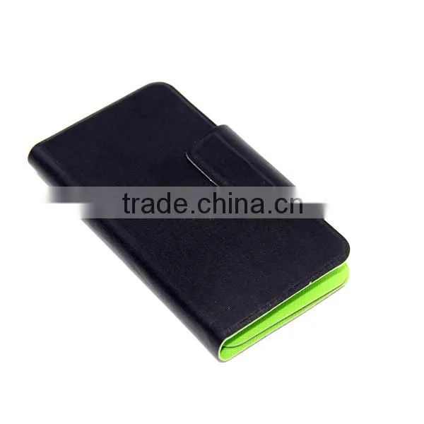 360 Rotating PU Leather cover with magic sticker for various mobile phone with stand and wallet