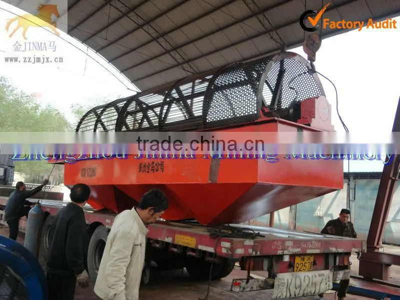 Gold Wahing Trommel Screen With Sluice Box