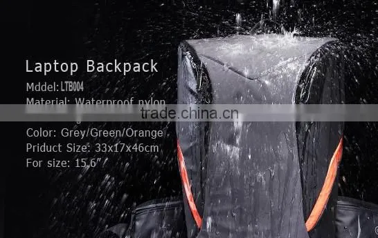 (160436) Cheap waterproof climbing hiking strong nylon backpack travelling bag with led light