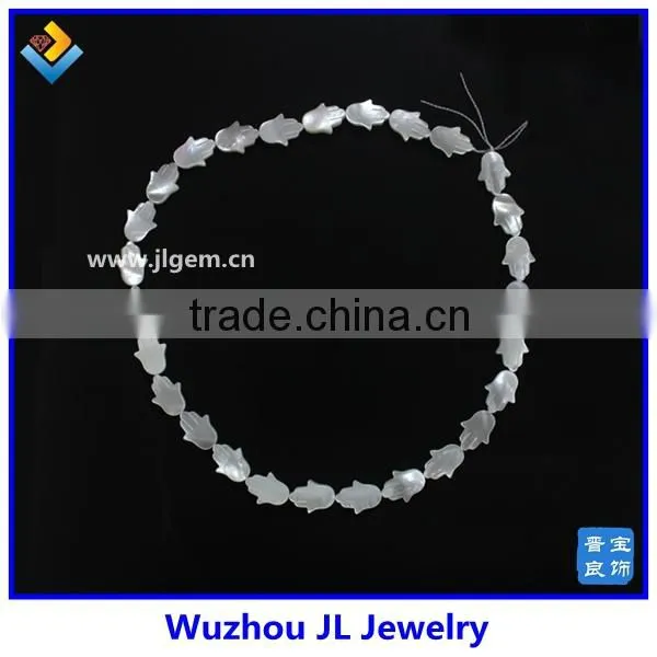 Australia Nature White Hand Shape Mother of Pearl MOP Shell Gemstone For Wedding Dresses 2014