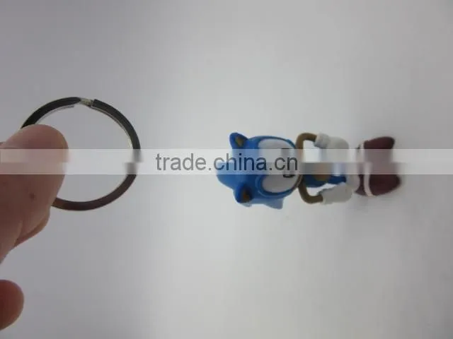 Hot plastic cartoon figurine keychain