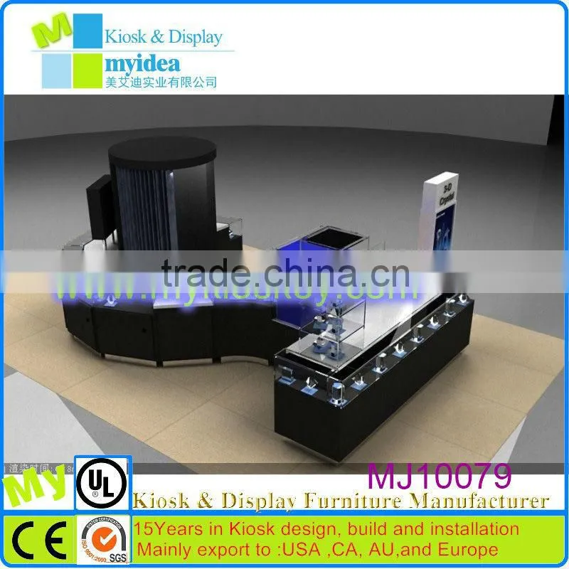 High end glass display/led glass display/Modern style jewelry glass display showcase for sale
