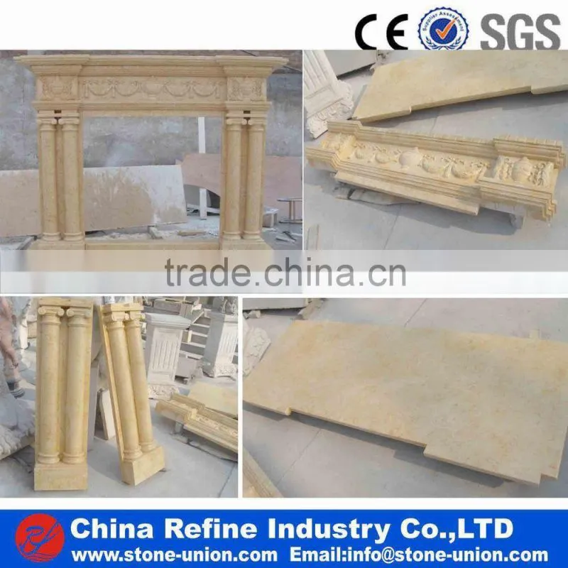 Golden freestanding fireplace