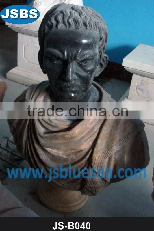Hand carved marble male bust