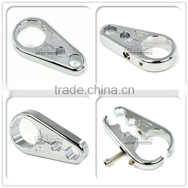 BJ-CC-002 1 inch Chrome Dual Throttle Clutch Cable Clamp handlebar For Harley Davidson