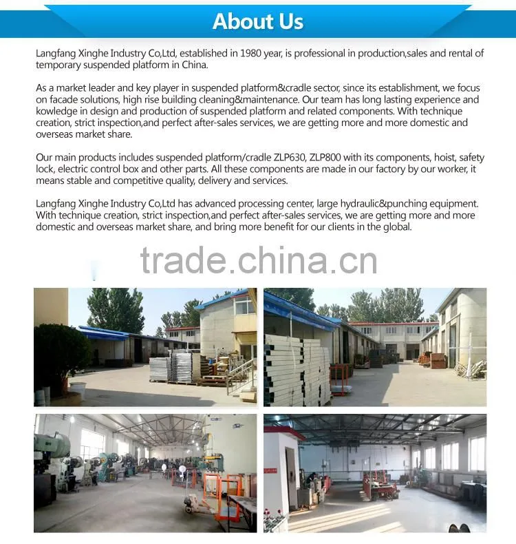 window cleaning cradle,window fitting suspended platform, lifting gondola