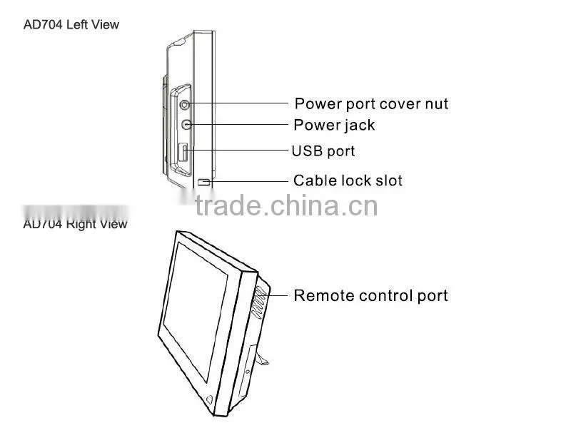 motion sensor activated 7 inch lcd advertising video digital shelf edge displays