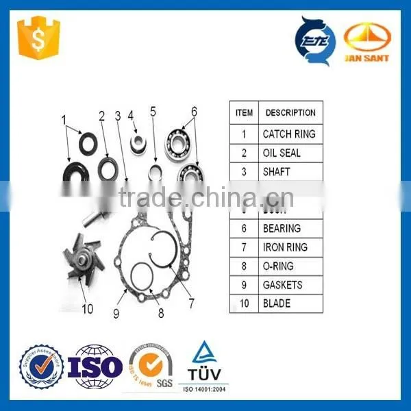 Automobile engine spare parts 6HE1 engine water pump 8-94395-656-3