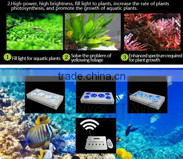 90W Auto Dimming Elegant No Noise Smart Aquarium Light LED With Timer