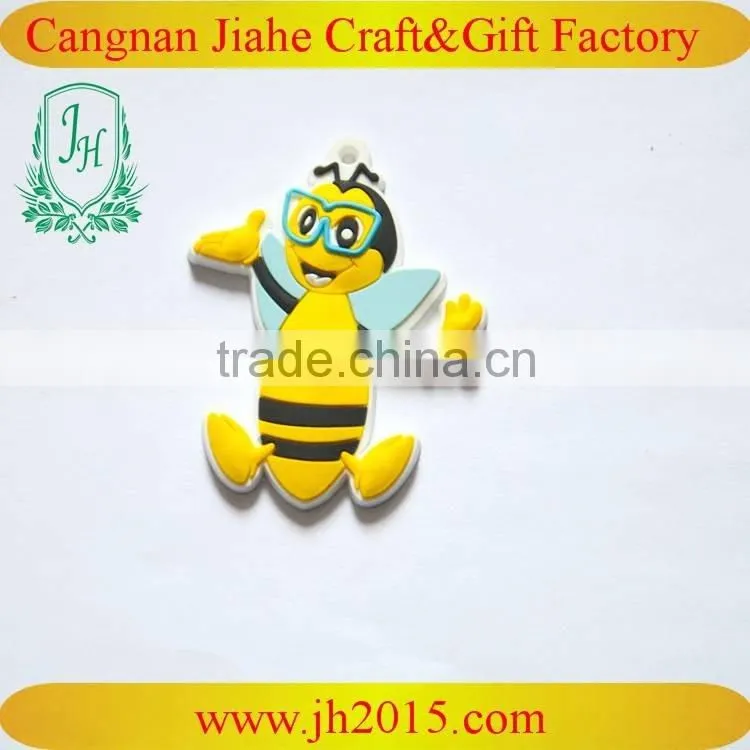 High quality cartoon keyring custom rubber soft pvc keychain