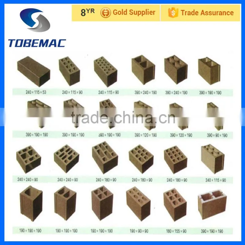 2015 TOBEMAC QMY 4-45 Clay hollow block making machine brick making machine