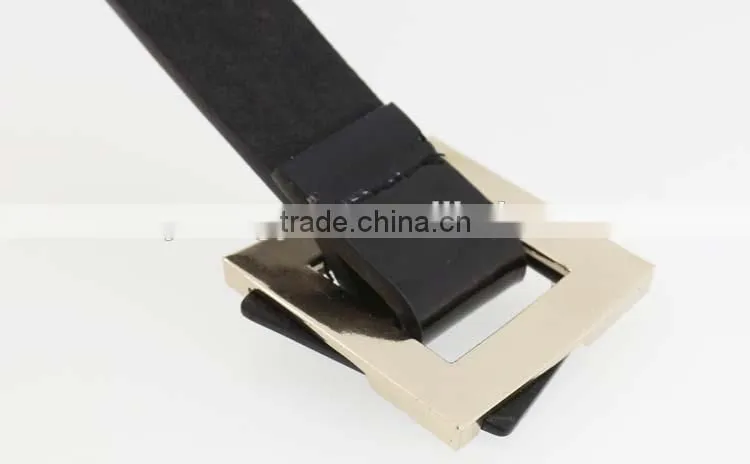Women's ClassicPU ladies leather belt with Gold buckles for jeans in yiwu