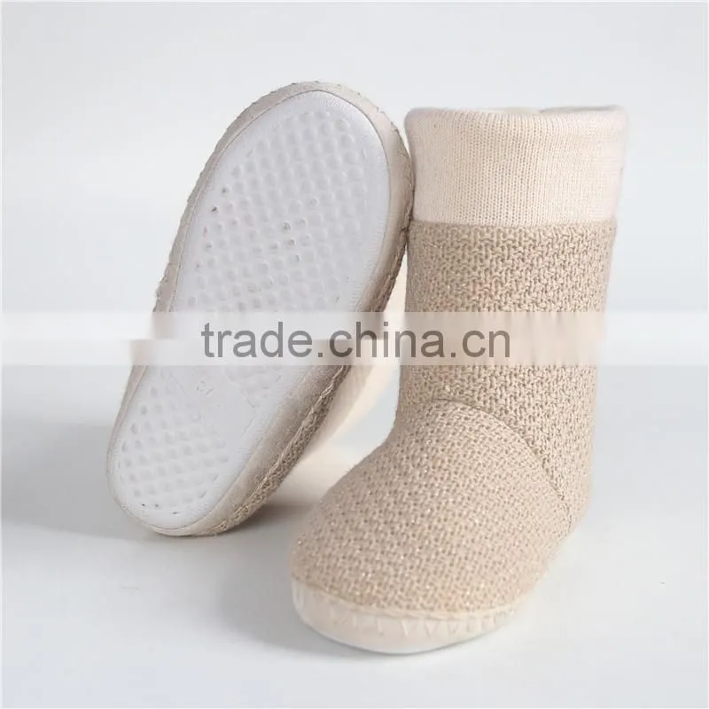 Ladies mix silver knitted boot