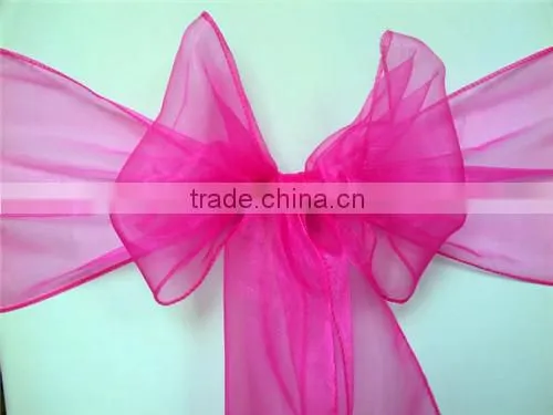 100% Polyester Organza Chair Sash For Wedding