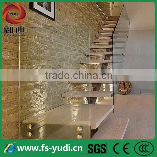 modern straight glass interior metal staircases factory