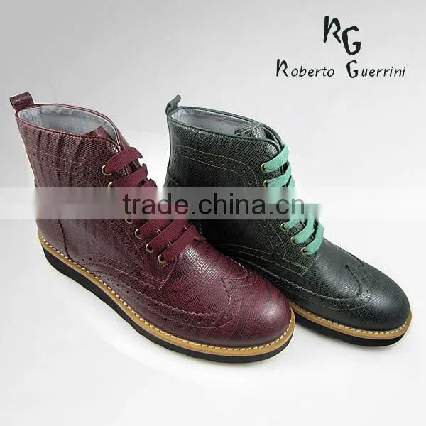 Colorful Leather Fashion Rubber Boot