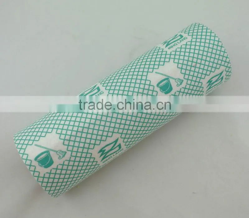 Nonwoven fabric printed floor wiping rags rolls