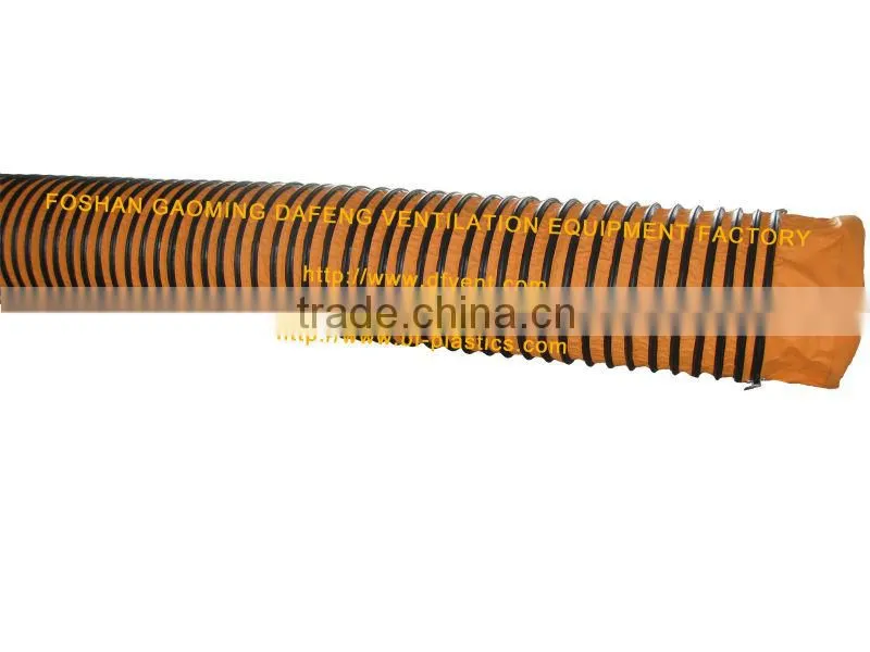 flexible ship ducting for cool air suction with earth clamp