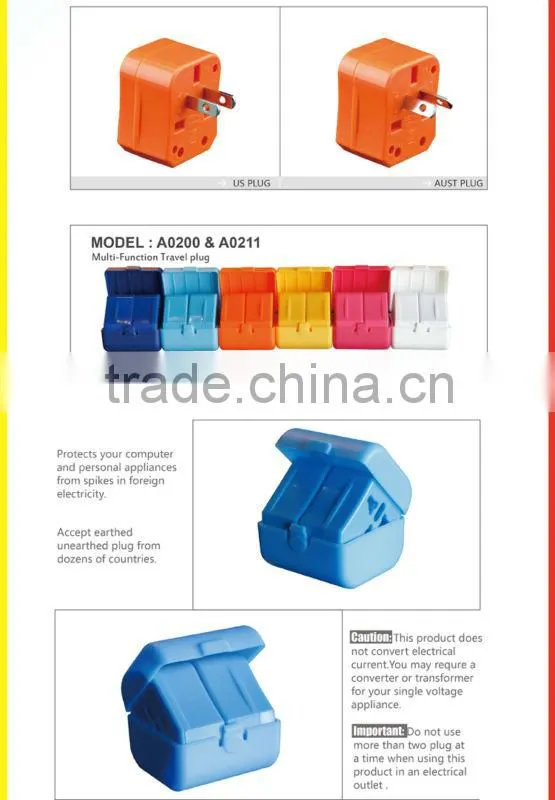 colorful factory hotel world travel adapter multi travel adapter