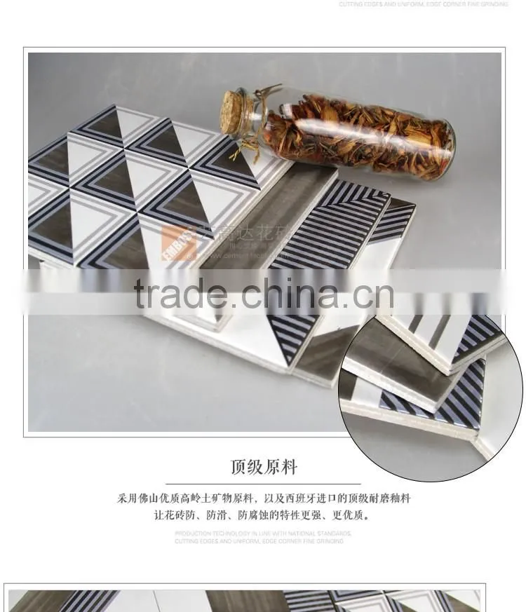20x20cm porcelain rustic bathroom tile design metal glazed decorative kitchen wall floor tile