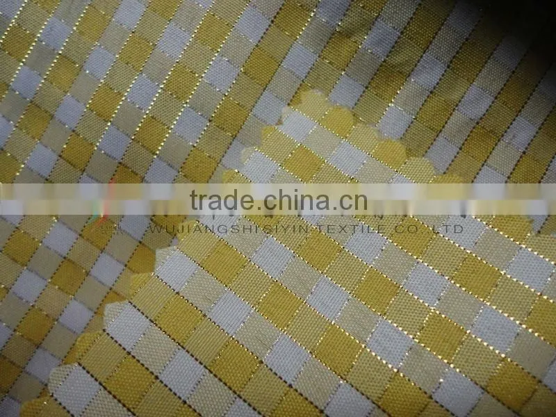 silver Yarn Dyed Plaid Fabric